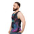 Vibrant graffiti cotton candy style unisex tank top - men side