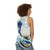 Unisex tank top featuring "The Great Wave of Kanagawa" Japanese art design - women back