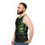 Loki-inspired unisex tank top in green and gold - men side
