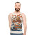 Retro anime kaiju monster food illustration unisex tank top - men