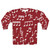 White music notes on red background sweatshirt
