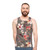 Coral hibiscus floral painted unisex tank top - men