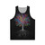 Unisex tank top featuring a botanical nature design with musical notes