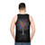Unisex tank top featuring a botanical nature design with musical notes - men back