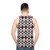 Unisex tank top with playing card suit symbols - men back