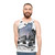 Fog Unisex Tank Top with Watercolor Cityscape - men