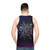 Unisex tank top with the Flying Spaghetti Monster (FSM) Pastafarian symbol - men back