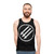 Antifascist unisex tank top with bold political design - men