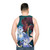 Iris floral abstract unisex tank top - men back