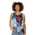 Iris floral abstract unisex tank top - women