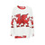 Welsh red dragon leather texture sweatshirt - hanging