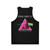 Pink Freud Unisex Tank Top with Dark Side of the Moon Design - Back