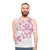 Pink cherry blossom watercolor tank top - men