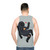 Unisex tank top with minimalist space design - men back