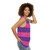 Unisex tank top with vibrant colorful stripes - women side