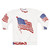 Patriotic American flag sweatshirt with vintage stars and stripes design