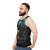Unisex Skyrim Tank Top with Mr. Dragonfly and Aurora Design - men side