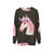 Soft and Cozy Pink Unicorn Watercolor Sweatshirt - hanging