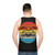 Delorean Sunset Unisex Tank Top - men back