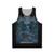 Unisex tank top with cosmic and technical death metal design