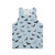 Pigeons doing pigeon things on a gray unisex tank top
