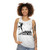 Pied Piper unisex tank top featuring a monotone, black and white design inspired by the classic fairy tale - women