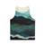 Unisex watercolor tank top with mountain landscape design