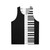 Unisex piano keyboard tank top
