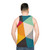 Geometric colorful abstract unisex tank top - men back