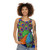 Colorful paisley peacock graphic unisex tank top - women