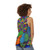 Colorful paisley peacock graphic unisex tank top - women back
