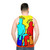 Colorful drummers unisex tank top - men back