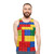 Colorful bricks design unisex tank top - men