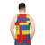 Colorful bricks design unisex tank top - men back