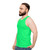 Unisex spring green minimalist solid color tank top - men side
