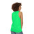 Unisex spring green minimalist solid color tank top - women back