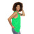 Unisex spring green minimalist solid color tank top - women side