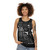 Collage of The Strokes black and white unisex tank top - women
