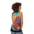 The City of Monkeys Unisex Tank Top with a vibrant cityscape and whimsical wildlife - women back