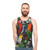 Unisex tank top featuring exotic birds like parrots, macaws, and cockatoos - men