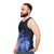 Unisex tank top with anime-inspired water and floral design - men side