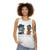 Unisex blues music tank top with malamute design - women