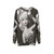 Vintage Silkstone Doll Sweatshirt with Black and White Design - hanging