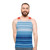 Unisex tank top with climate change stripes design - men
