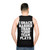 Unisex tank top with "I Snack Harder Than Your Team Plays" funny quote - men back