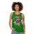 Unisex floral and coffee green tank top - women