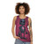 Unisex artist tank top featuring a cute robot with a paintbrush - women