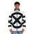 Mutant Cult Logo X-Men Black Puffer Jacket featuring iconic X-Men characters and symbols - men front