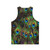 Colorful peacock feather unisex tank top - Back