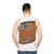 Retro peach unisex tank top - men back